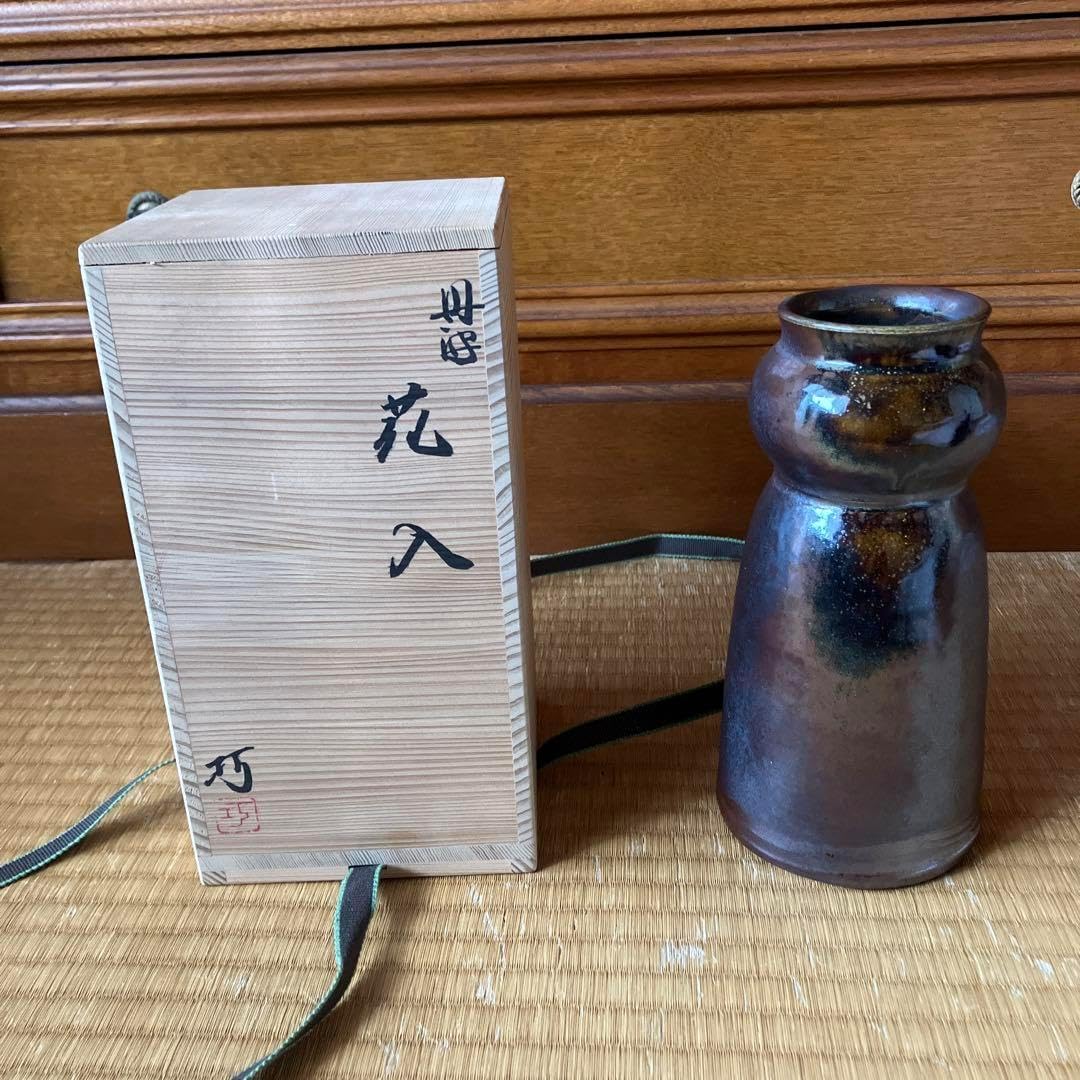 茶道具 絵唐津 四方 火入 鏡山窯 井上東也 共箱 茶道具 絵唐津 四方 火入 鏡山窯 井上東也 共箱 茶道具 絵唐津